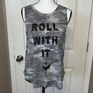 “Roll with it” tank size Large
